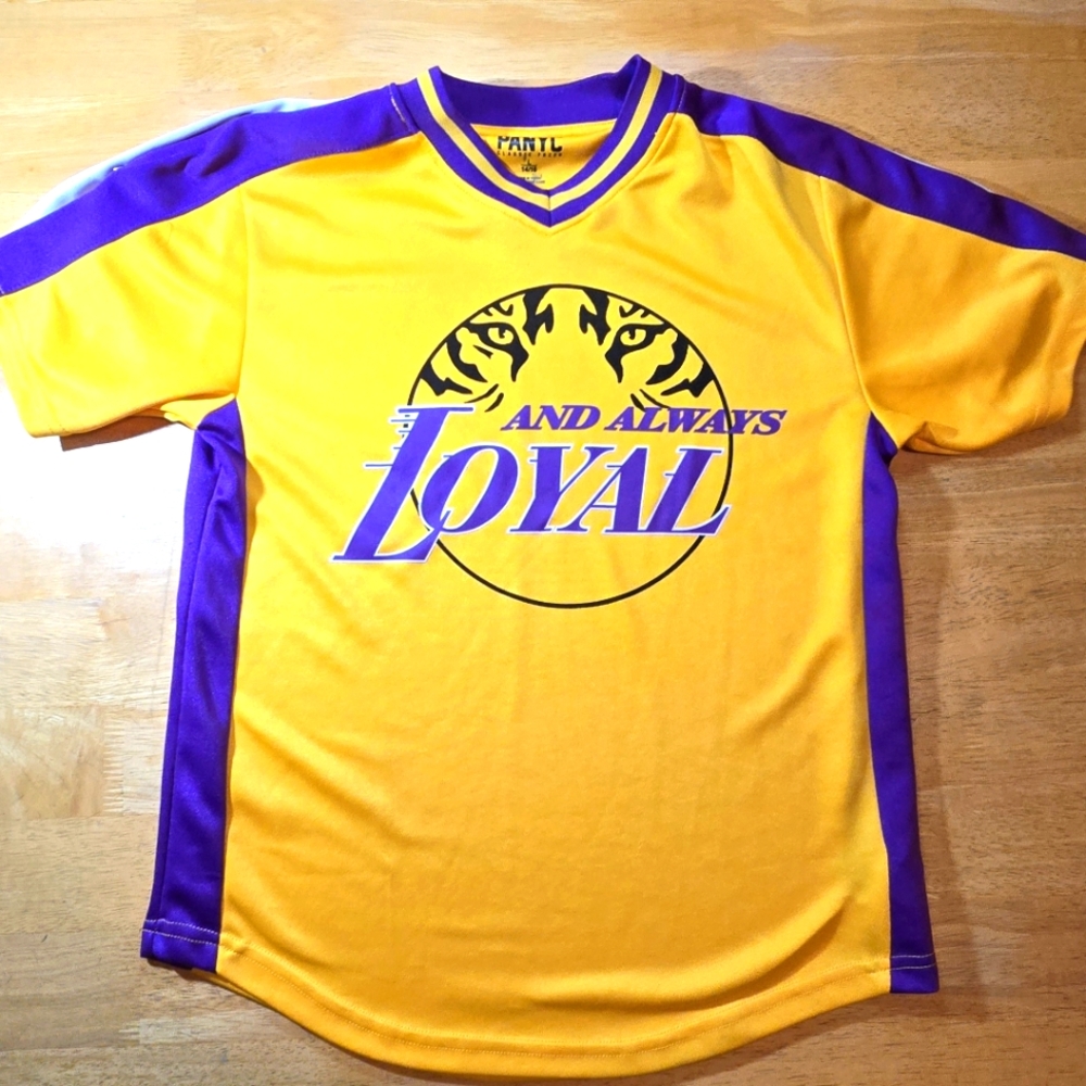 Panyc "Lakers Style Logo" Jersey.  Jr Large (14-16).  Snap Close Shoulders
